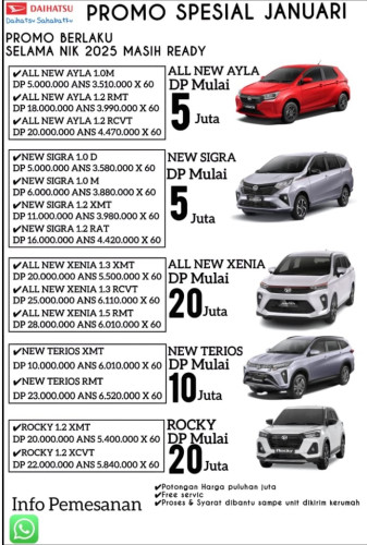 Promo Special Daihatsu kulonprogo Januari 2026